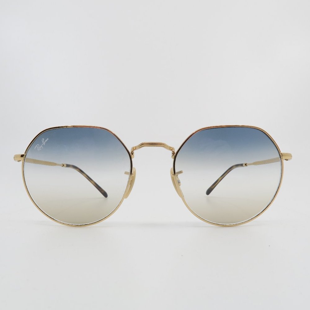 Ray-Ban RB 3565 001/51JACK Gold/Blue-Brown Grdt. - Picture 2 of 9
